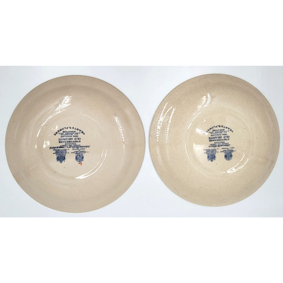 Johnson Brothers Hearts & Flowers Old Granite Salad Plates 8” England Set of 2 - Picture 5 of 7